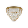 7120-G Sherle Wagner International Crystal Dome Ceiling Light with Renaissance Canopy in Florentine Gold metal finish