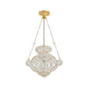 7122-GP Sherle Wagner International Crystal Chandelier with Renaissance Canopy in Gold plate metal finish