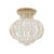 7123-G Sherle Wagner International Crystal Ceiling Light with Renaissance Canopy in Florentine Gold metal finish