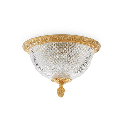 7131-GP Sherle Wagner International Egg & Dart Ceiling Light in Gold Plate metal finish