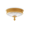7132-GP Sherle Wagner International Knurled Ceiling Light in Gold Plate metal finish