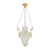 7138-GP Sherle Wagner International Crystal Pendant Chandelier with Renaissance Canopy in Gold plate metal finish