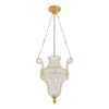 7138LX-GP Sherle Wagner International Crystal Pendant Chandelier with Louis XVI Canopy in Gold plate metal finish