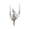 7150-RH-S Sherle Wagner International Crystal Bird Sconces in Florentine Silver