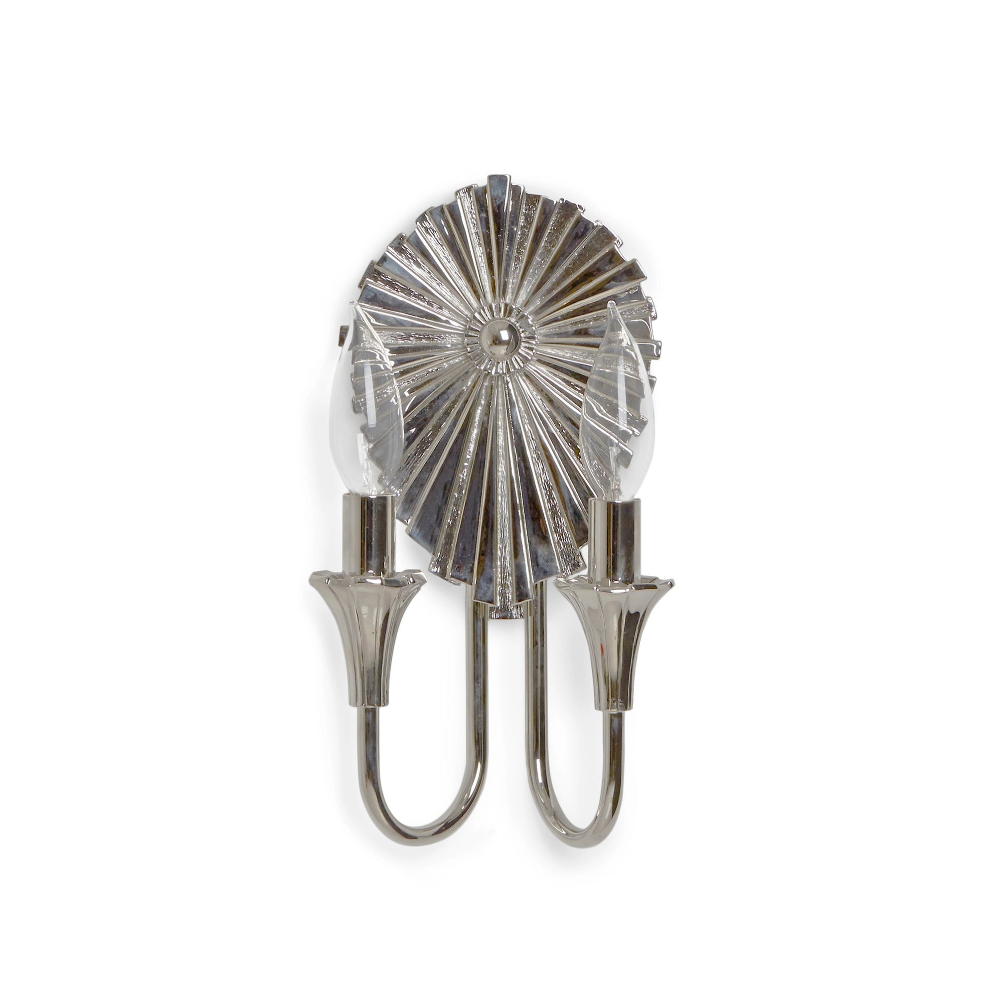 7200SC-2A-PN Sherle Wagner International Star Burst Double Arm Sconce in Polished Nickel metal finish