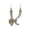 7212SC-2A-PN Sherle Wagner International Ribbon & Reed Horn Double Arm Sconce in Polished Nickel metal finish