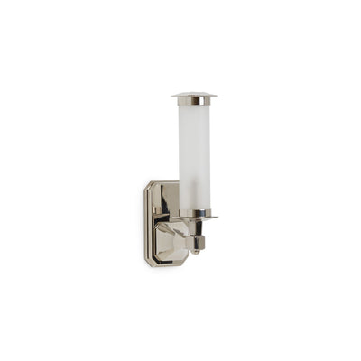 7280SC-05-1AFG-PN Sherle Wagner International Harrison Single Arm Small Sconce with Frosted Tube in Gold Plate metal finish
