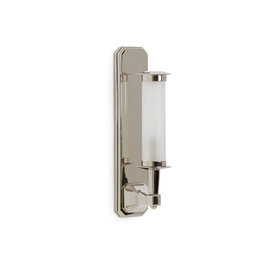 7280SC-13-1AFG-PN Sherle Wagner International Harrison Single Arm Sconce with Frosted Tube in Gold Plate metal finish