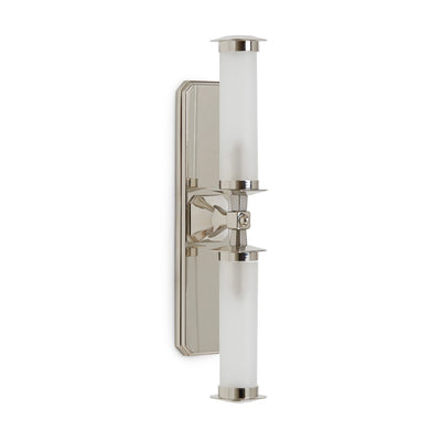 7280SC-13-2AFG-PN Sherle Wagner International Harrison Double Arm Sconce with Frosted Tube in Gold Plate metal finish