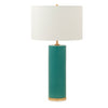 7300-BL01-GP Sherle Wagner International Bermuda insert Cylindrical Tall Ceramic Table Lamp in Gold Plate metal finish