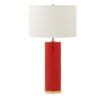 7300-RD01-GP Sherle Wagner International Poppy insert Cylindrical Tall Ceramic Table Lamp in Gold Plate metal finish