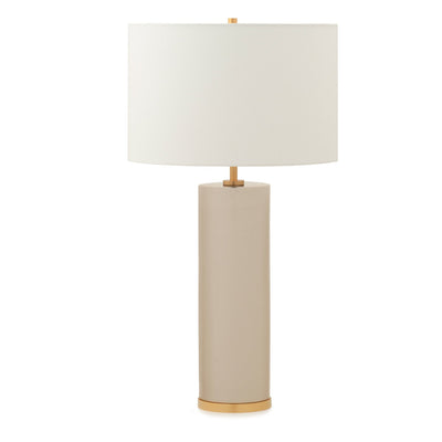 7300-SND-GP Sherle Wagner International Sand insert Cylindrical Tall Ceramic Table Lamp in Gold Plate metal finish