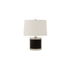 7301-BLK-PN Sherle Wagner International Black insert Mode Low Ceramic Table Lamp in Polished Nickel metal finish
