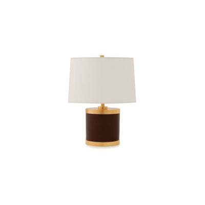 7301-OR02-GP Sherle Wagner International Walnut insert Mode Low Ceramic Table Lamp in Gold Plate metal finish
