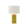 7302-GR01-GP Sherle Wagner International Chartreuse insert Mode 2-Tier Ceramic Table Lamp in Gold Plate metal finish