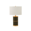 7302-GR04-GP Sherle Wagner International Olive insert Mode 2-Tier Ceramic Table Lamp in Gold Plate metal finish