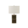 7302-GR04-PN Sherle Wagner International Olive insert Mode 2-Tier Ceramic Table Lamp in Polished Nickel metal finish