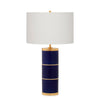 7303-BL04-GP Sherle Wagner International Royal Blue insert Mode 3-Tier Ceramic Table Lamp in Gold Plate metal finish