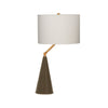 7310-S-GR04-GP Sherle Wagner International Olive insert Cone Ceramic Table Lamp with Adjustable Arm in Gold Plate metal finish