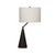 7310-S-SBLK-OB Sherle Wagner International Satin Black insert Cone Ceramic Table Lamp with Adjustable Arm in Oil Rubbed Brass metal finish