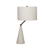 7310-S-SWHT-OB Sherle Wagner International Satin White insert Cone Ceramic Table Lamp with Adjustable Arm in Oil Rubbed Brass metal finish