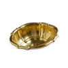 OE3-25GP-14GP Sherle Wagner International Gold Random Leaves on Burnished Gold Scalloped Ceramic Over Edge Sink