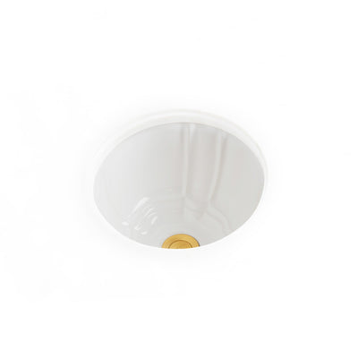 UE12-WHT Sherle Wagner International White Glazed Ceramic Under Edge Sink