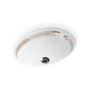 UE14-8EN-HP-WH Sherle Wagner International Banded Polished Platinum Classic Lines on White Ceramic Under Edge Sink