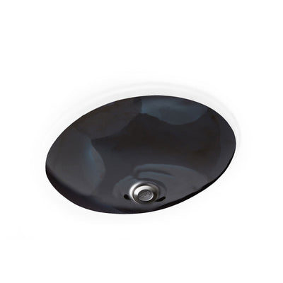UE14-BLK Sherle Wagner International Black Glazed Ceramic Under Edge Sink