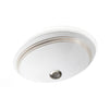 UE15-8EN-P-WH Sherle Wagner International Banded Burnished Platinum Classic Lines on White Ceramic Under Edge Sink