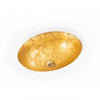UE15-DM-14GP Sherle Wagner International Masonry Burnished Gold on White Ceramic Under Edge Sink